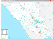 Santa Rosa Wall Map Premium Style